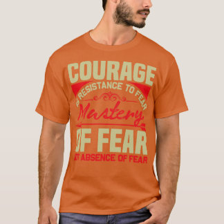 Camiseta Coragem De Motivação É Resistência Ao Medo