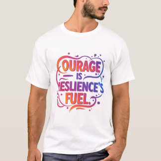 Camiseta "Coragem é combustível de resistência"
