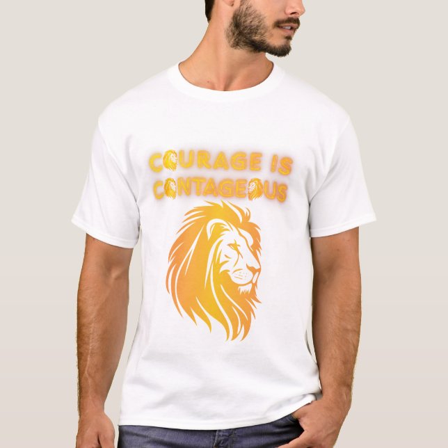Camiseta Coragem é Contagiosa Leão (Frente)