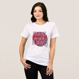 Camiseta Coragem é Fé | Slogan Espiritual de 12 Passos