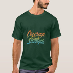 Camiseta Coragem Encontra Design de Camisa-T Forte