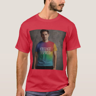 Camiseta Coragem Inspira Progresso - Inspiração Multicolor