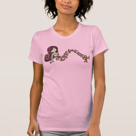 Camiseta Coragem para Katie - Teto Slim do Ajustado do Logo