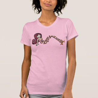 Camiseta Coragem para Katie - Teto Slim do Ajustado do Logo
