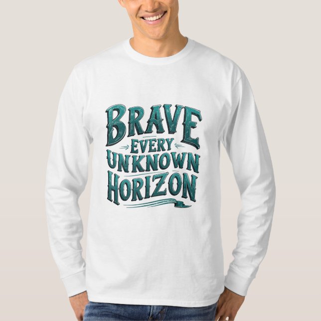 Camiseta Corajar cada Horizonte Desconhecido (Frente)