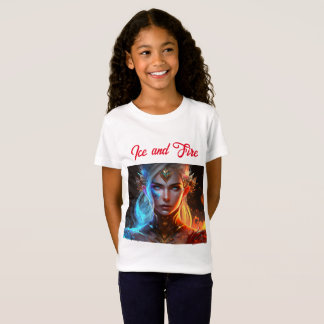 Camiseta corajosa e bela cor, fada de fada de gelo