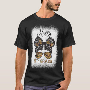 Camiseta Corajoso De Volta À Escola Mensageiro Bun Hello 5