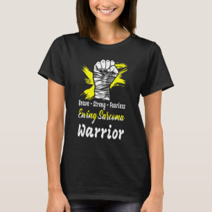Camiseta Corajoso e destemido borda, Sarcoma Guerreiro Amar