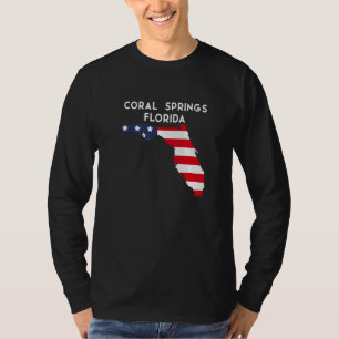 Camiseta Coral Springs Flórida EUA Estado América Viagem Fl