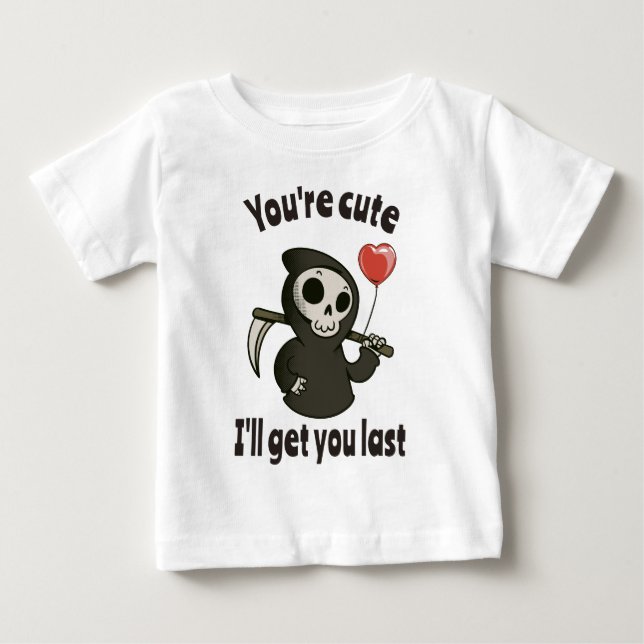 Camiseta Corante Bonito de Grim com coração romântico (Frente)