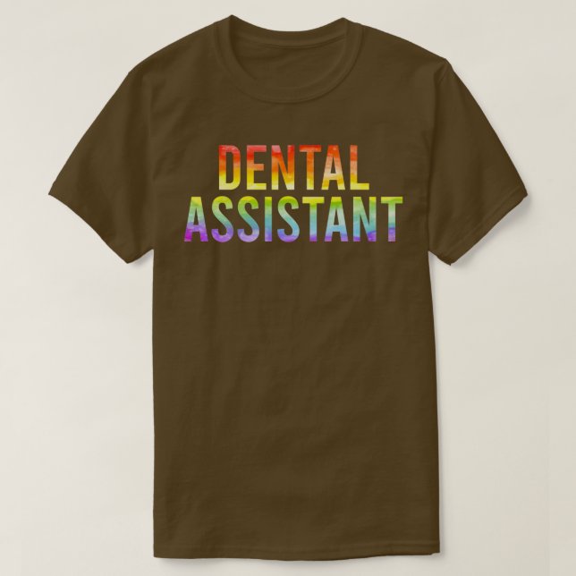 Camiseta Corante De Dia De Apreciação Do Assistente Dentári (Frente do Design)