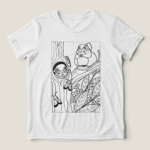 Camiseta Corante de esquilos voadores da Sibéria