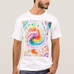 Camiseta Corante espiral, padrão de espiral arco-íris