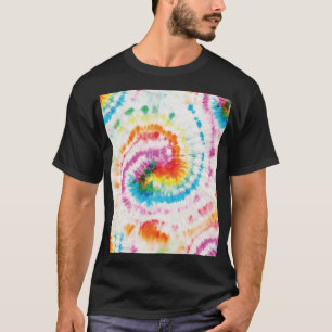 Camiseta Corante espiral, padrão de espiral arco-íris