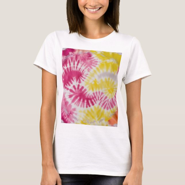 Camiseta Corante Rosa E Amarelo (Frente)