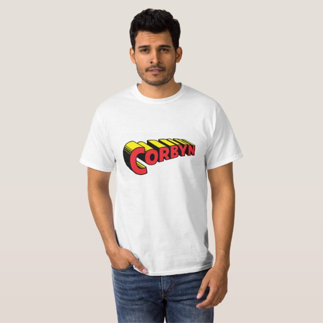 Camiseta Corbyn super (vermelho) (Frente Completa)