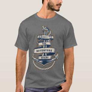 Camiseta Corda de Âncora de Navegação Vintage A Aventura Co