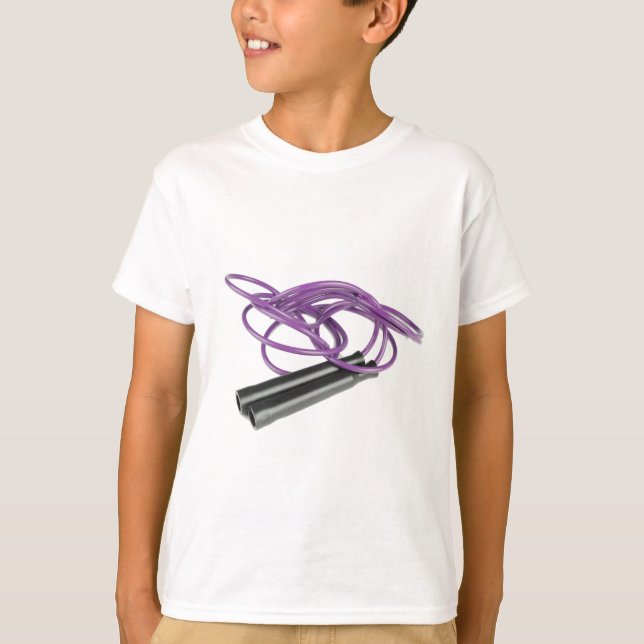 Camiseta Corda de salto roxa (Frente)
