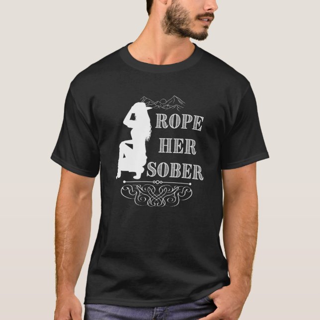 Camiseta Cordá-la Sóbria Caubói Ocidental Sóbria Aniversári (Frente)