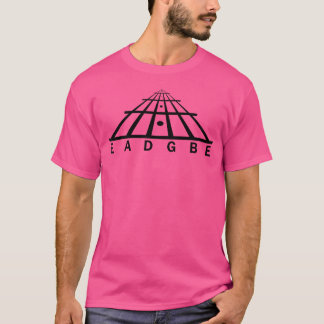 Camiseta Cordas de Pescoço de Violão E A D G B E Jogadores