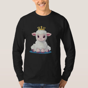 Camiseta Cordeiro de Reino Bonito com Costume Coroa