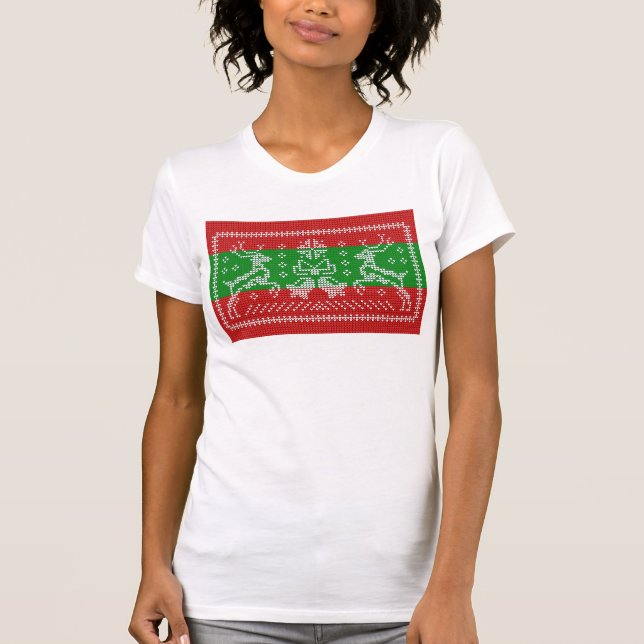 Camiseta Cordéis de camisolas e camisolas do Xmas (Frente)