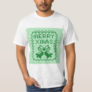 Camiseta Cordéis feios de camisolas e Feliz Natal w