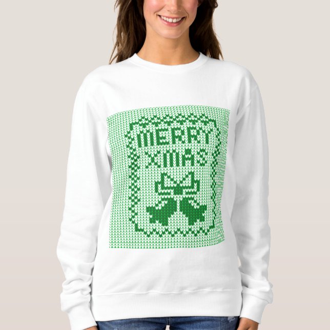 Camiseta Cordéis feios de camisolas e Feliz Natal w (Frente)