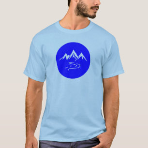 Camiseta Cordilheira Minimalista e Rio Sinusoide