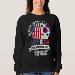 Camiseta Coreano Americano Conhecemos Lugares onde Coreia d