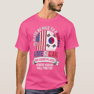 Camiseta Coreano Americano Conhecemos Lugares Onde Coreia D
