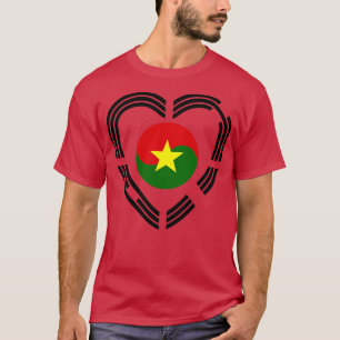Camiseta Coreano Burkinabe Multinacional Patriot Flag Heart
