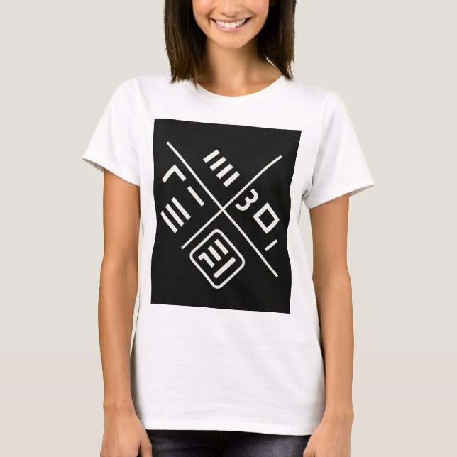 Camiseta Coreano Calliographic Art" (Frente)
