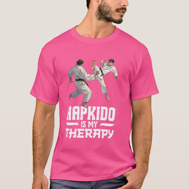 Camiseta Coreano Hapkido Artes Marciais Uniformes Lutando H (Frente)