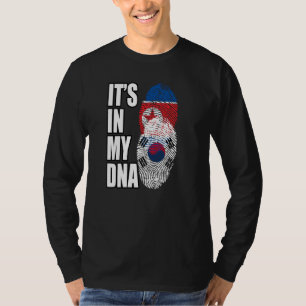 Camiseta Coreano Norte-Coreano E Sul-Coreano Mix DNA Herita