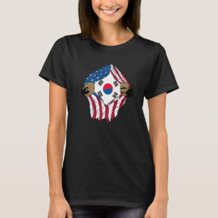 Camiseta Coreia do Sul, EUA, Bandeira Coreana Premium