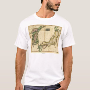 Camiseta Coreia e JapanPanoramic MapKorea e Japão