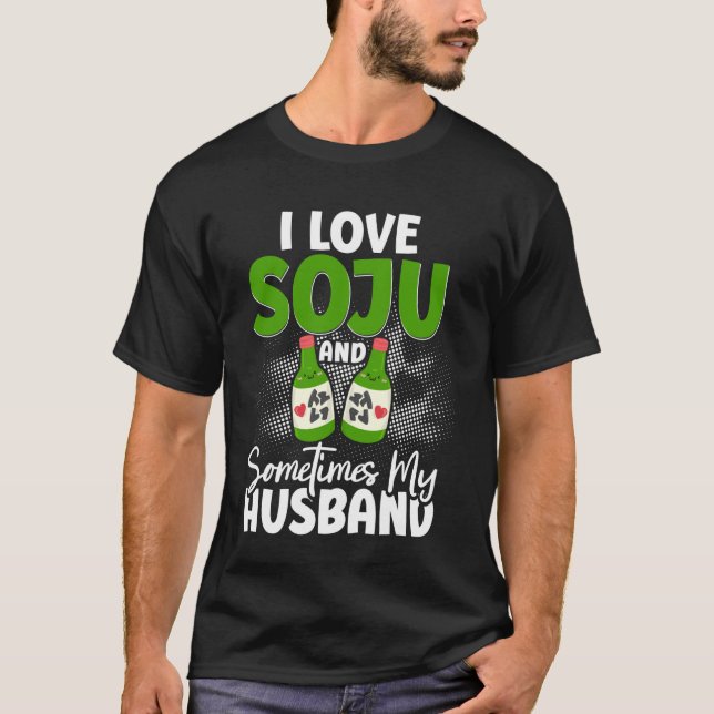 Camiseta Coreia Soju Bebendo de álcool Kpop (Frente)