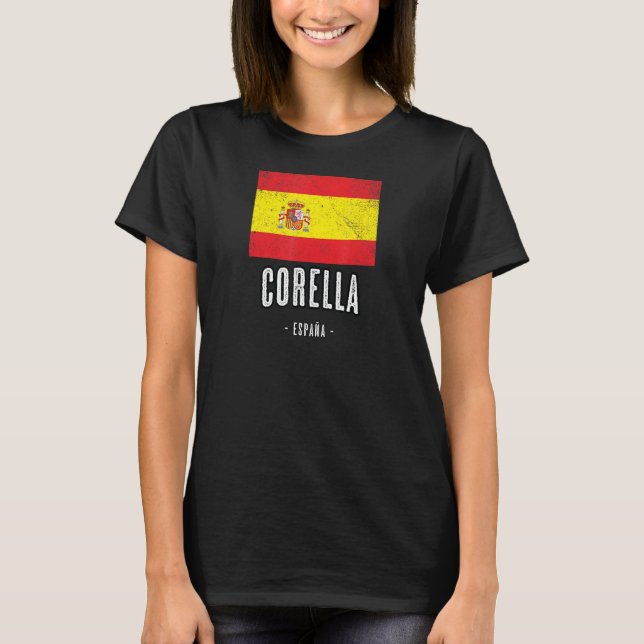 Camiseta Corella Espanha Es Flag City Bandera Ropa (Frente)