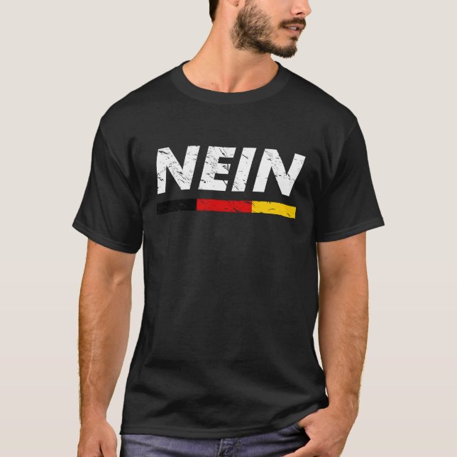 Camiseta Cores alemãs da bandeira de Nein (Frente)
