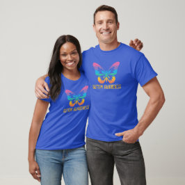 Camiseta Cores Arco-íris de Consciencialização do Autismo B
