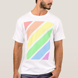 Camiseta Cores arco-íris Orgulho gay de Pastel LGBT Suave 