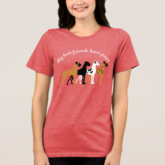 Camiseta Cores básicas do Dogue Alemão preto, harlekin, ati