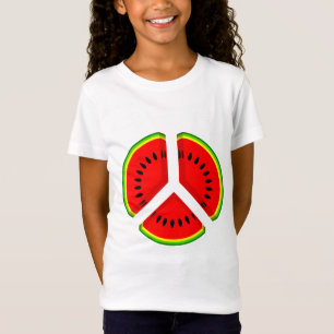 Camiseta Cores Brilhantes Da Melancia Engraçada Da Paz