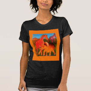 Camiseta Cores coloridas do safari selvagem de animais afri