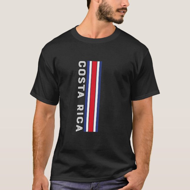 Camiseta Cores da Bandeira da Costa Rica (Frente)