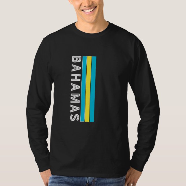 Camiseta Cores da Bandeira das Bahamas (Frente)