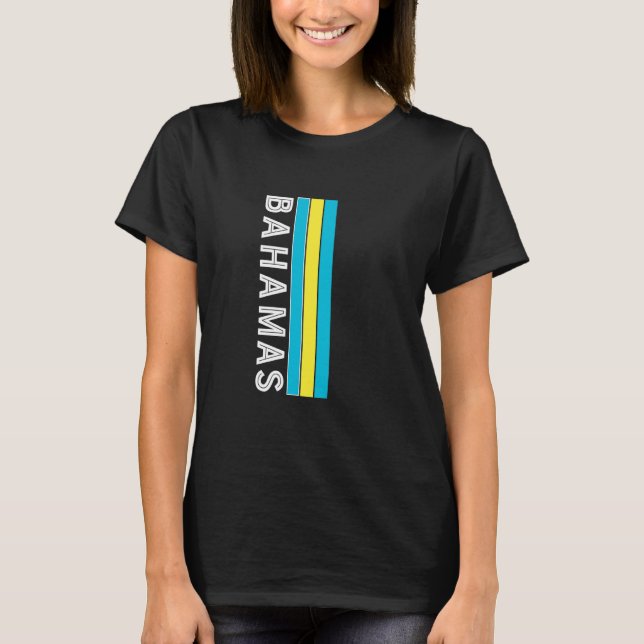 Camiseta Cores da Bandeira das Bahamas (Frente)