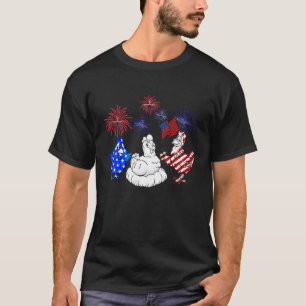 Camiseta Cores da Bandeira de Frango Frango Bandeira Ameri