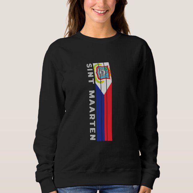 Camiseta Cores da Bandeira de Sint Maarten (Frente)